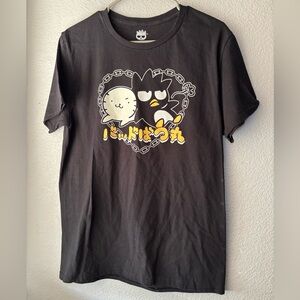 Badtz-Maru & Hana-Maru Chain Heart Boyfriend T-Shirt By Sanrio 100% Cotten NWOT
